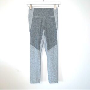 Outdoor Voices Two-Tone Warmup gray activewear Crop Leggings XS